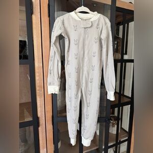 Quincy Mae Baby Bunny Brushed Zipper Sleep N' Play coverall print beige unisex